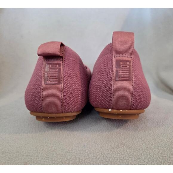 FitFlop Allegro Airyknit Ballet Flat Size 10 Rose Pink Comfort Shoe - Picture 4 of 11